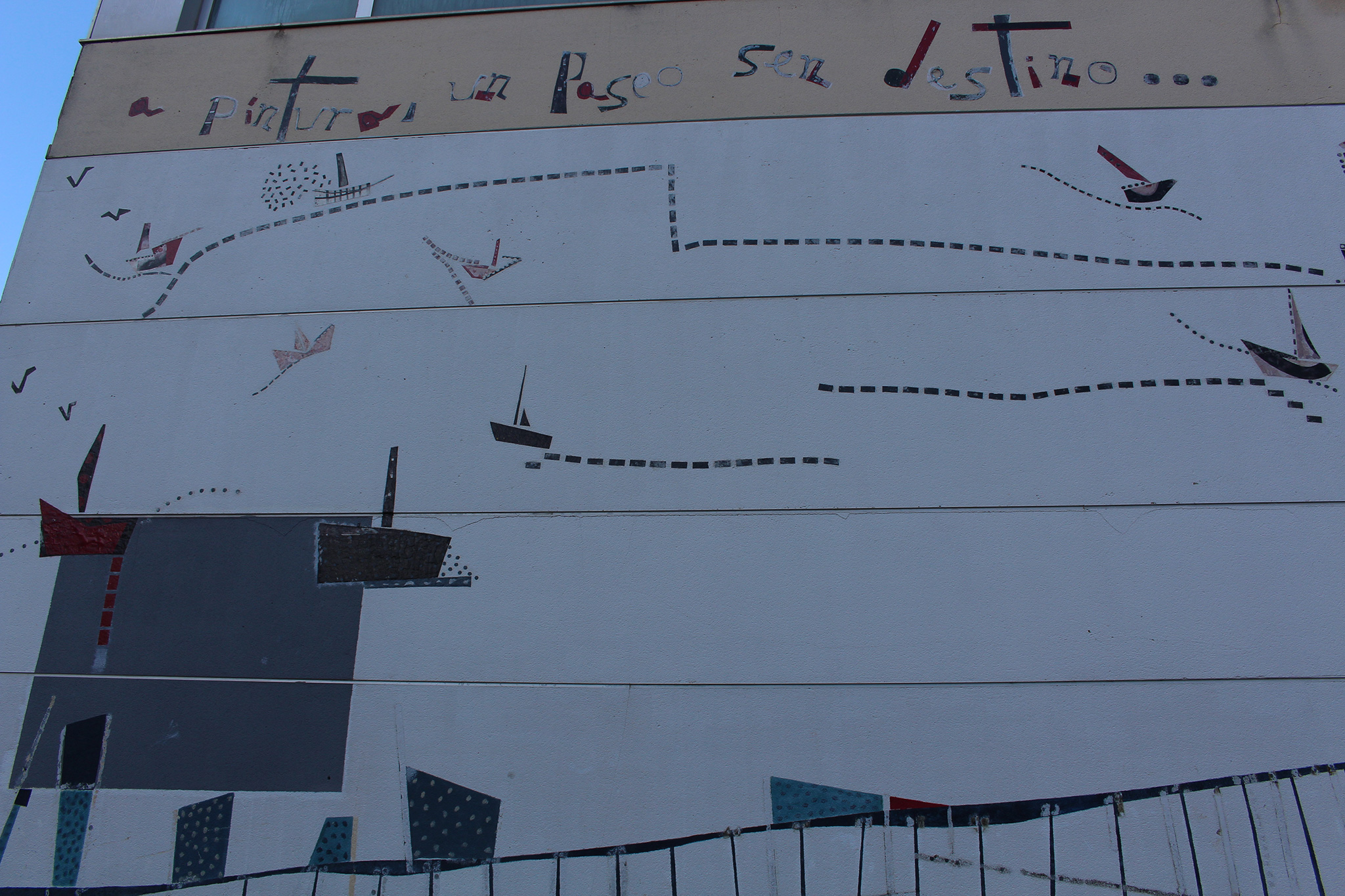 Foto principal mural Eu vivo nun bote no medio do mar